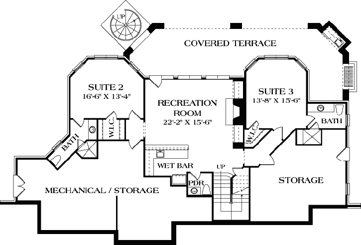 Lower Floor Plan: 106-714
