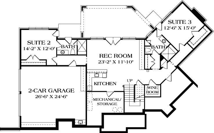 Lower Floor Plan: 106-715