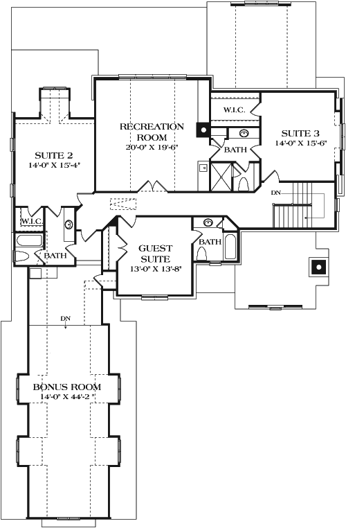 Upper/Second Floor Plan: 106-719