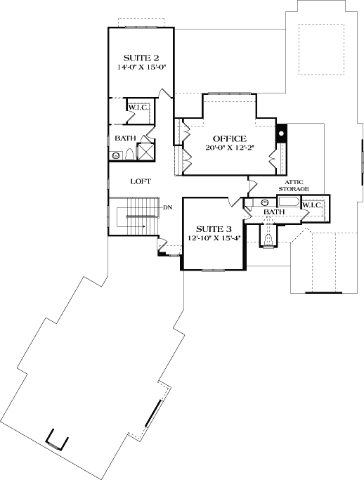 Upper/Second Floor Plan: 106-720