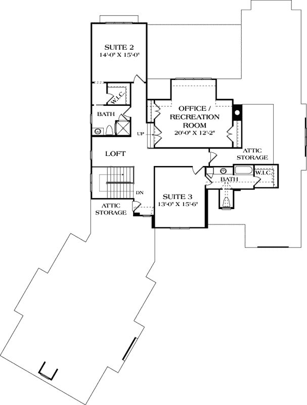 Upper/Second Floor Plan: 106-721