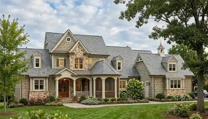 Craftsman house plans 106-723 - front exterior, 4,916 sq ft, 4 bed, 4 bath house plans | Monster House Plans