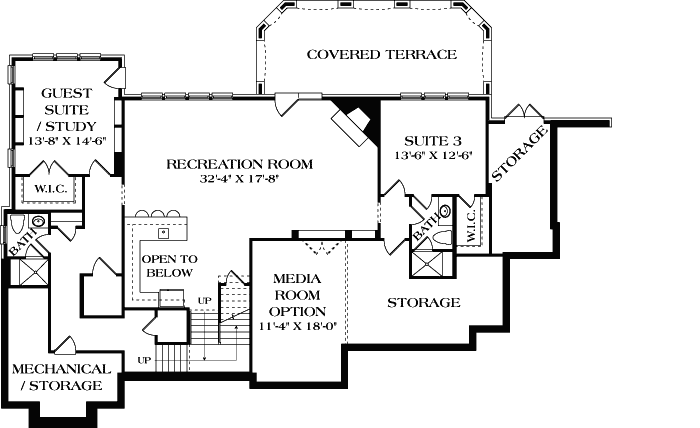 Lower Floor Plan: 106-723