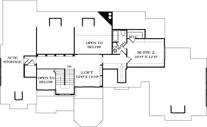 Upper/Second Floor Plan: 106-723