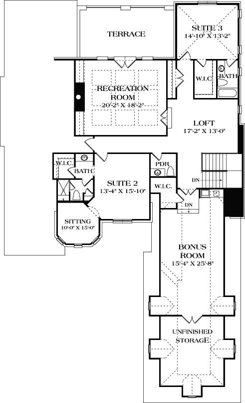 Upper/Second Floor Plan: 106-724