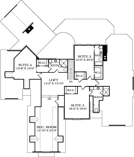 Upper/Second Floor Plan: 106-726