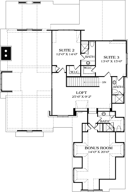 Upper/Second Floor Plan: 106-727