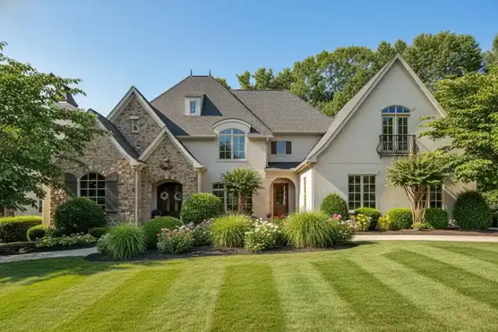 European house plans 106-728 - front exterior, 5,000 sq ft, 4 bed, 5 bath house plans | Monster House Plans