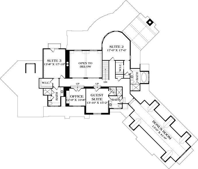 Upper/Second Floor Plan: 106-729