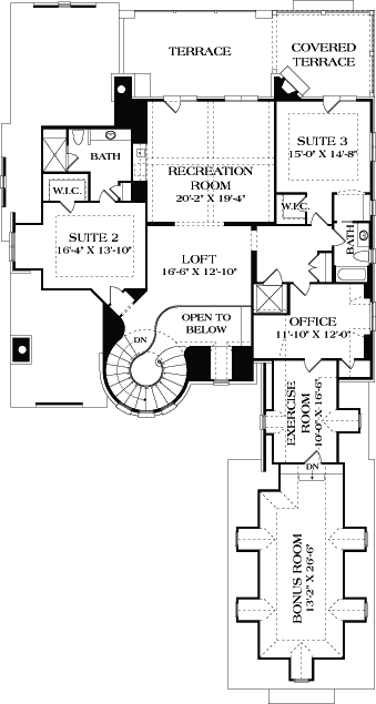 Upper/Second Floor Plan:106-731