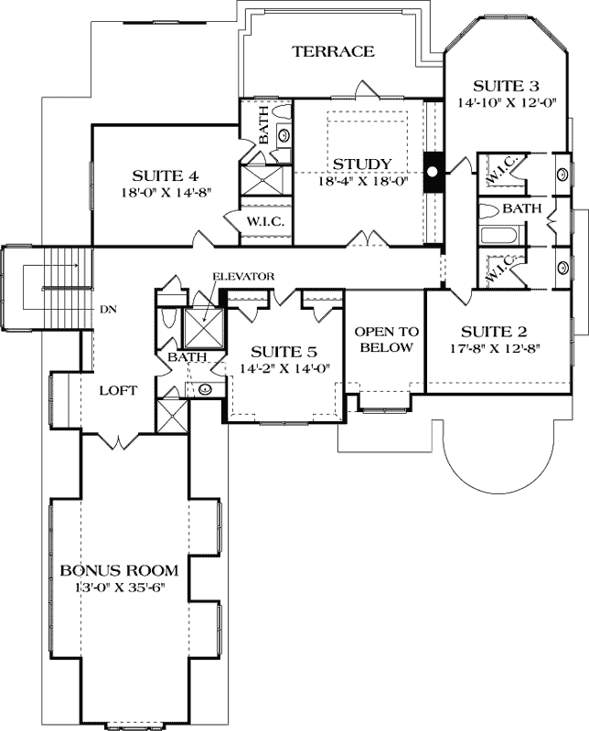 Upper/Second Floor Plan:106-733