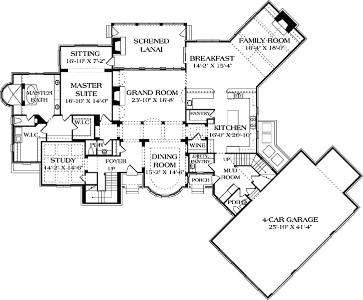 Main Floor Plan: 106-734
