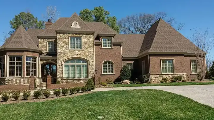 European house plans 106-735 - front exterior, 7,010 sq ft, 4 bed, 4 bath house plans | Monster House Plans