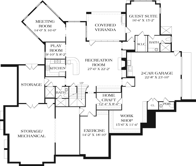 Lower Floor Plan: 106-736