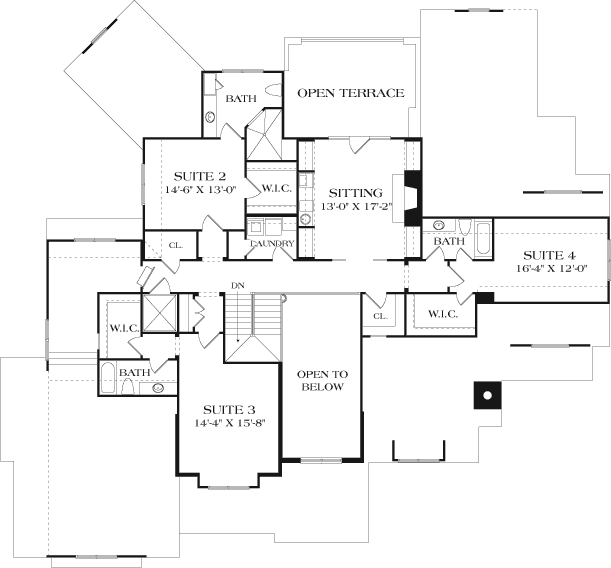 Upper/Second Floor Plan: 106-736