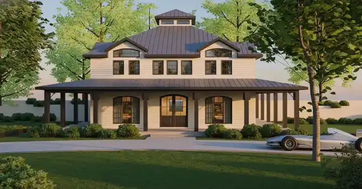 Coastal house plans 107-101 - front exterior, 1,911 sq ft, 3 bed, 3 bath house plans | Monster House Plans