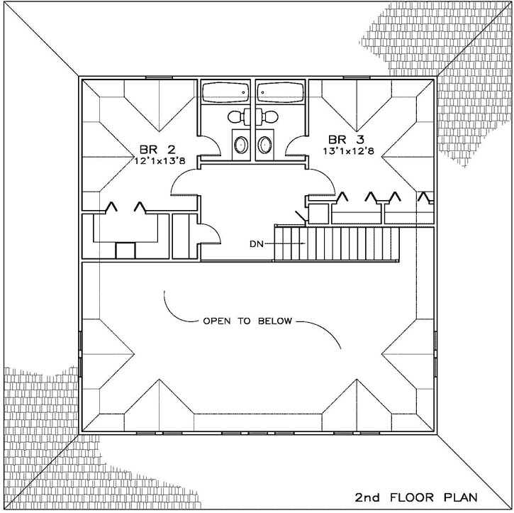 Upper/Second Floor Plan: 107-101