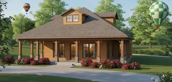 Country house plans 107-103 - front exterior, 2,025 sq ft, 3 bed, 2 bath house plans | Monster House Plans