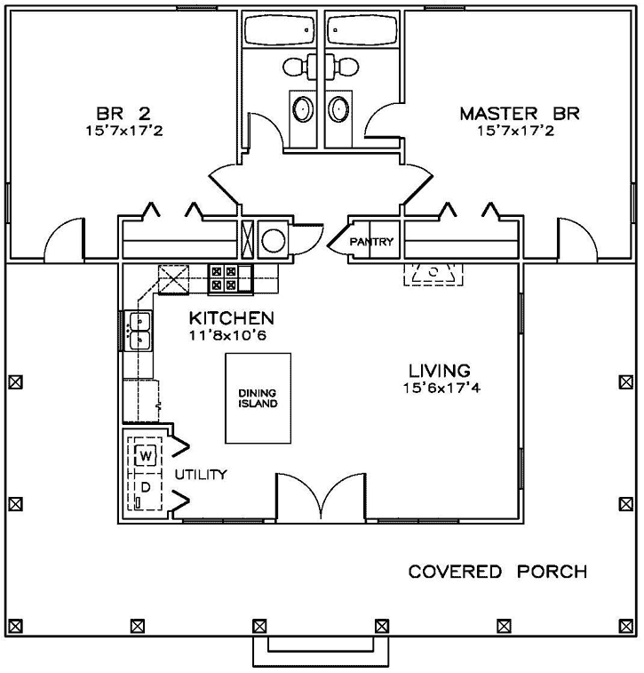 Main Floor Plan: 107-108