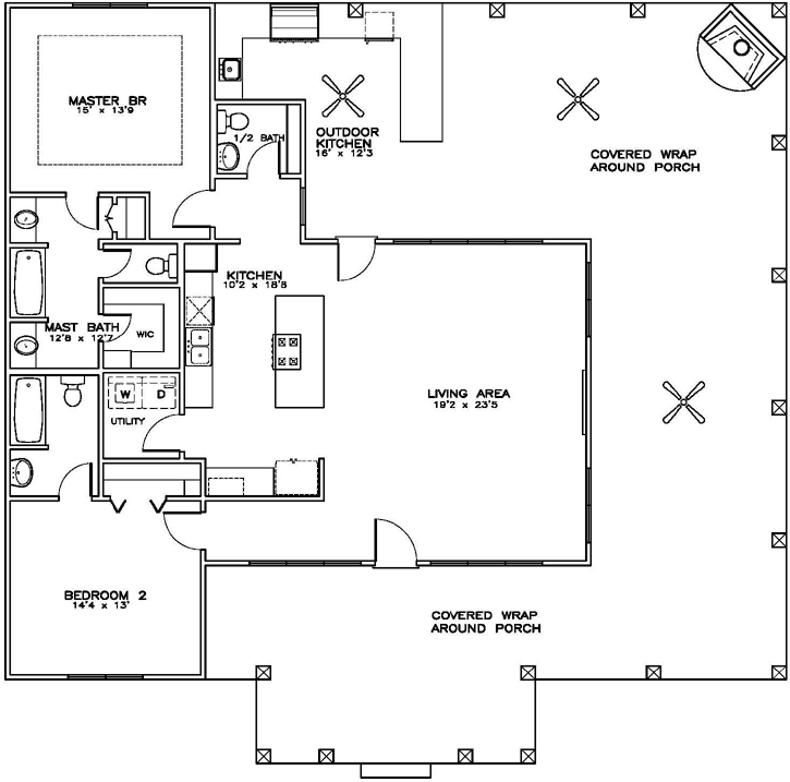 Main Floor Plan: 107-109
