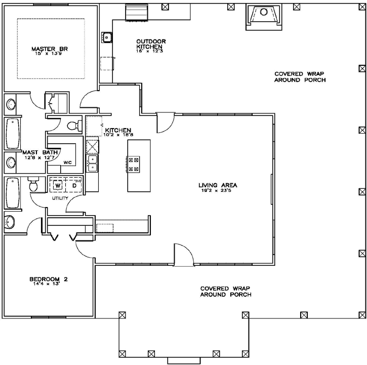 Main Floor Plan: 107-110