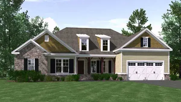 Craftsman house plans 109-103 - front exterior, 2,568 sq ft, 4 bed, 2 bath house plans | Monster House Plans