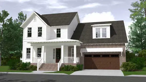 Modern Farmhouse house plans 109-110 - front exterior, 3,287 sq ft, 4 bed, 3 bath house plans | Monster House Plans