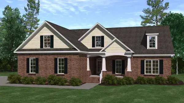 Traditional house plans 109-119 - front exterior, 2,734 sq ft, 5 bed, 3 bath house plans | Monster House Plans