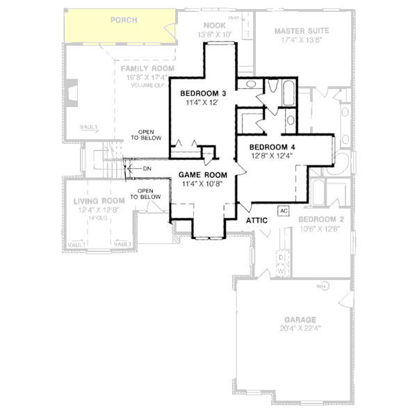 Upper/Second Floor Plan: 11-106