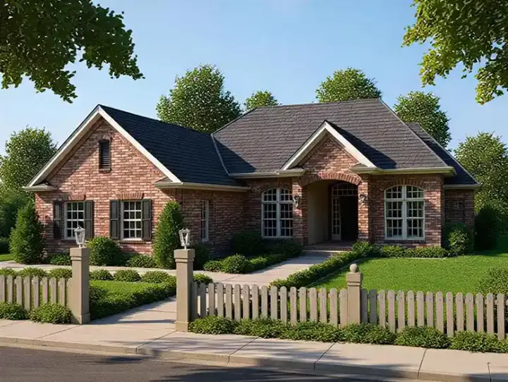 Traditional house plans 11-119 - front exterior, 1,980 sq ft, 3 bed, 2 bath house plans | Monster House Plans