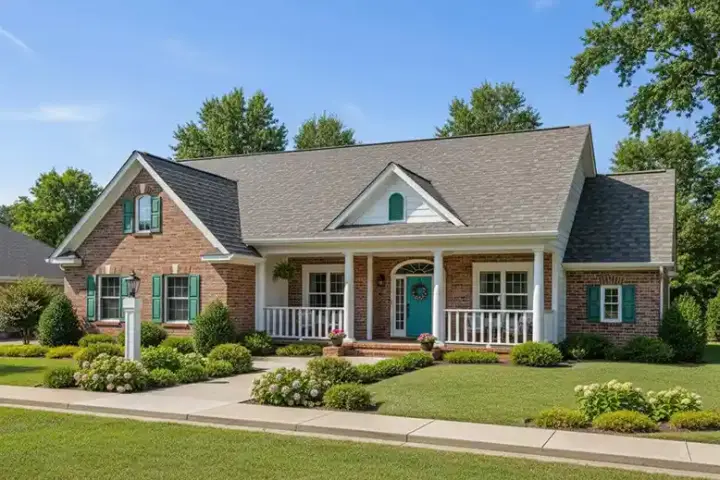 Country house plans 11-124 - front exterior, 2,144 sq ft, 4 bed, 2 bath house plans | Monster House Plans