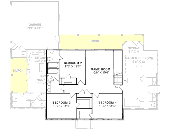 Upper/Second Floor Plan: 11-129