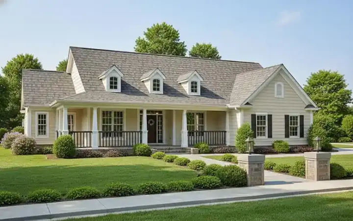 Country house plans 11-135 - front exterior, 2,126 sq ft, 3 bed, 2 bath house plans | Monster House Plans