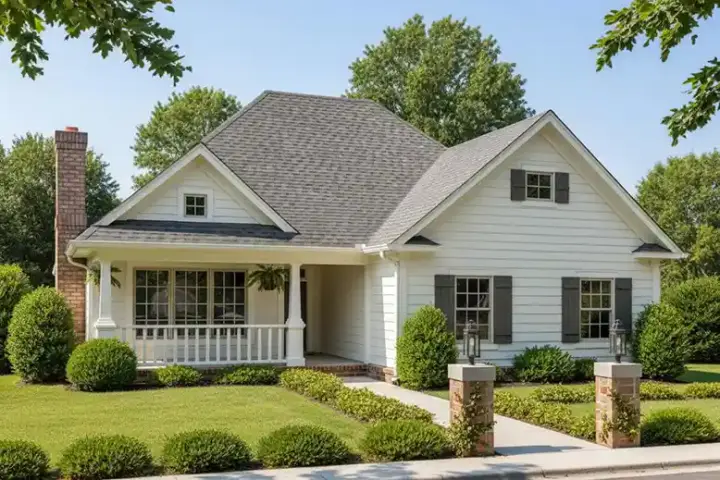 Country house plans 11-142 - front exterior, 1,263 sq ft, 3 bed, 2 bath house plans | Monster House Plans