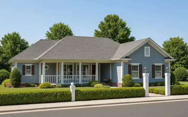 Traditional house plans 11-145 - front exterior, 1,359 sq ft, 3 bed, 2 bath house plans | Monster House Plans