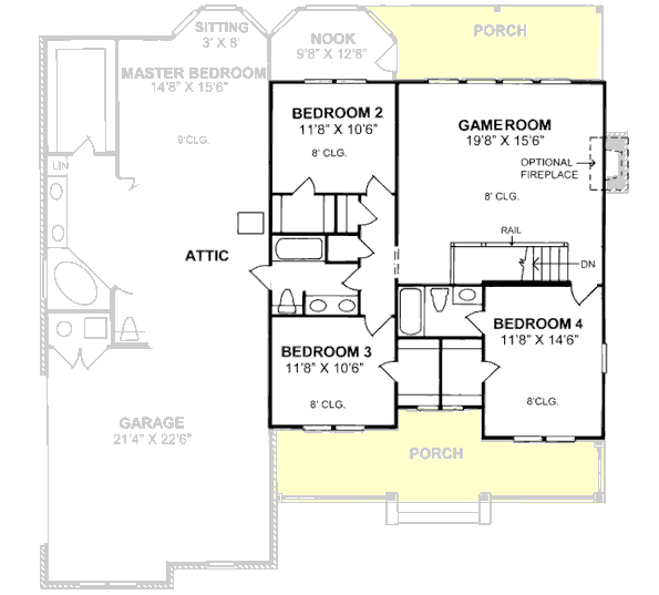 Upper/Second Floor Plan: 11-153