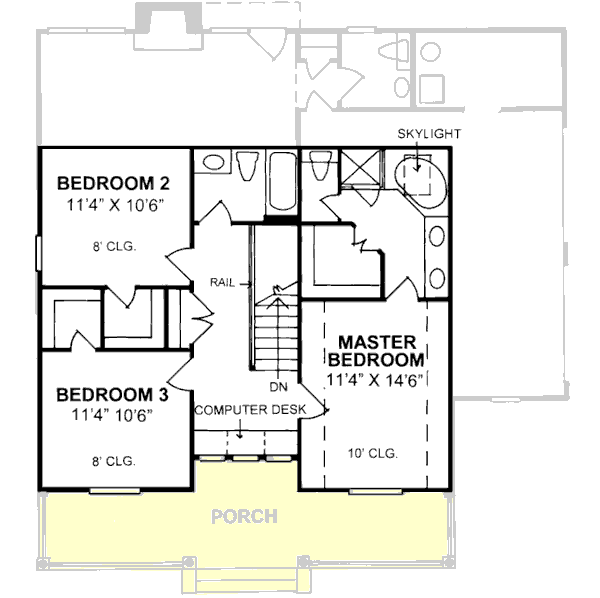 Upper/Second Floor Plan: 11-155