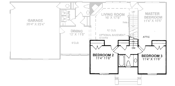Upper/Second Floor Plan: 11-156