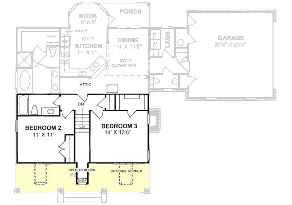 Upper/Second Floor Plan: 11-157