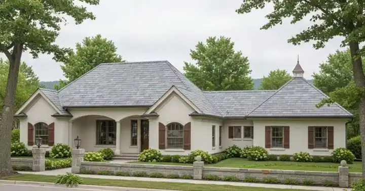 European house plans 11-161 - front exterior, 1,776 sq ft, 3 bed, 2 bath house plans | Monster House Plans