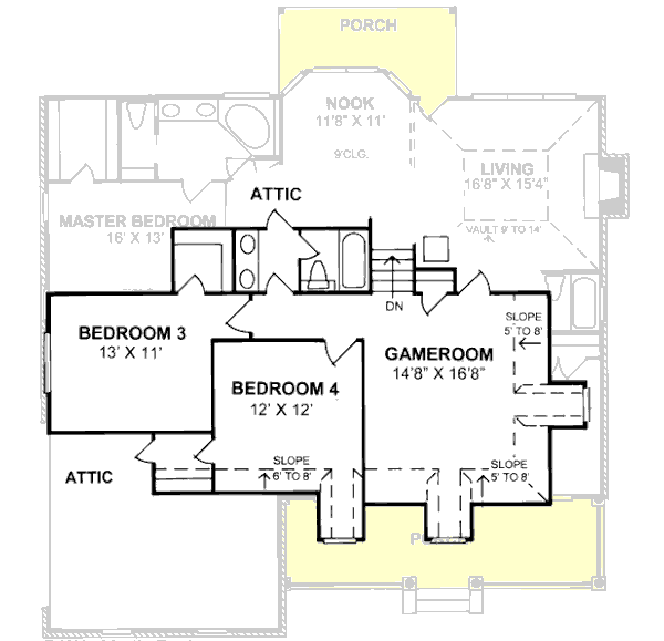 Upper/Second Floor Plan: 11-163