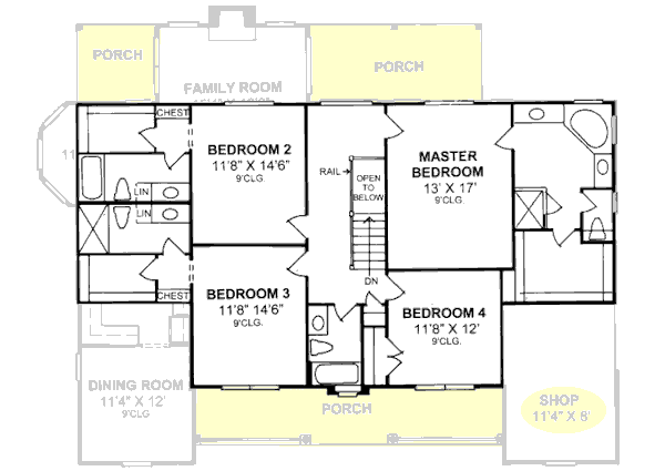 Upper/Second Floor Plan: 11-168
