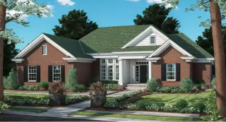 Traditional house plans 11-178 - front exterior, 1,597 sq ft, 3 bed, 2 bath house plans | Monster House Plans