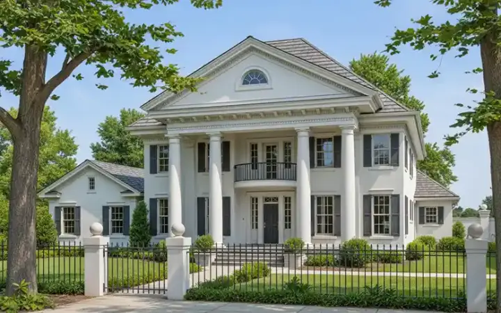 Georgian house plans 11-181 - front exterior, 3,270 sq ft, 4 bed, 3 bath house plans | Monster House Plans