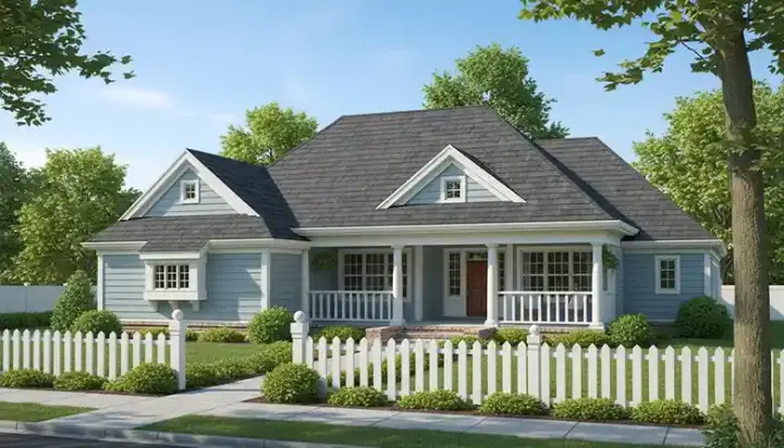 Country house plans 11-183 - front exterior, 1,891 sq ft, 3 bed, 2 bath house plans | Monster House Plans