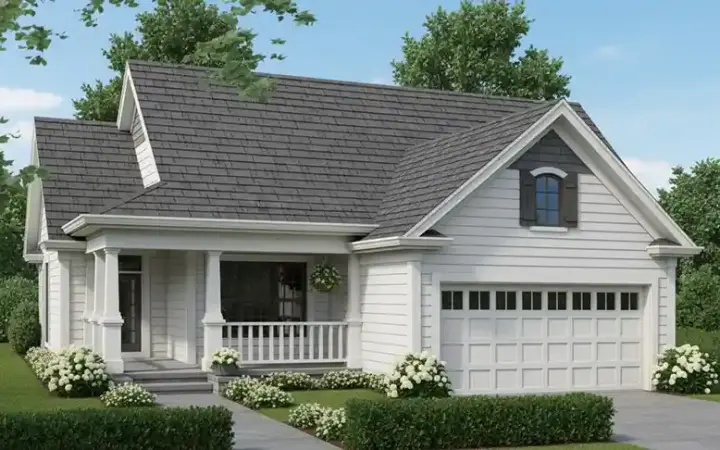 Ranch house plans 11-188 - front exterior, 1,484 sq ft, 3 bed, 2 bath house plans | Monster House Plans