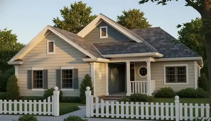 Traditional house plans 11-191 - front exterior, 1,134 sq ft, 2 bed, 2 bath house plans | Monster House Plans