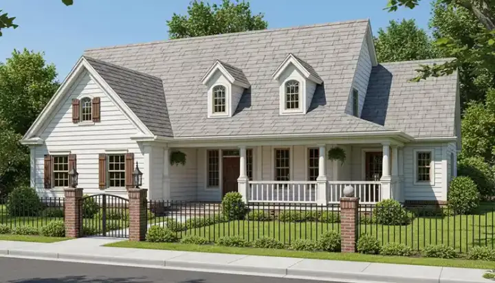 Country house plans 11-208 - front exterior, 2,508 sq ft, 4 bed, 3 bath house plans | Monster House Plans