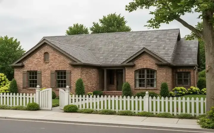 Traditional house plans 11-214 - front exterior, 1,496 sq ft, 4 bed, 2 bath house plans | Monster House Plans