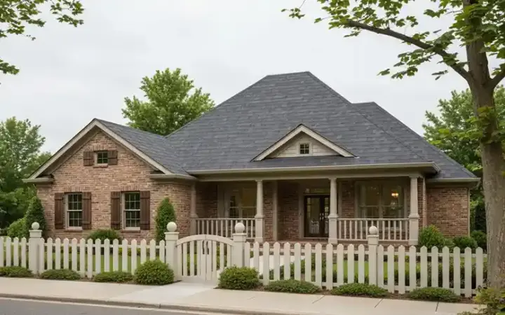 Traditional house plans 11-216 - front exterior, 1,954 sq ft, 4 bed, 2 bath house plans | Monster House Plans